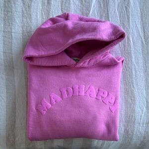 Madhappy Pink Embroidered Logo Hoodie